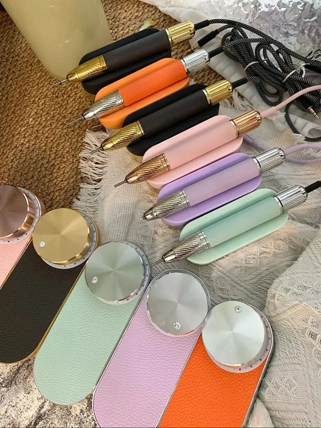 LAMWO DAICHONG Nagelstudio, leicht, wiederaufladbar, Nagelbohrfeilenmaschine für Maniküre, Pediküre, Schwarz