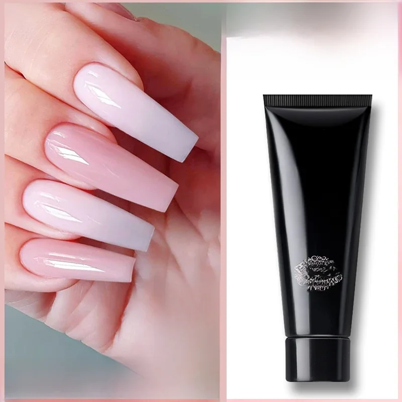 UR AÇÚCAR Gel de Extensão das Unhas, Mergulhe Off, LED UV, Acrílico, Cristal Branco, Nu Claro,
