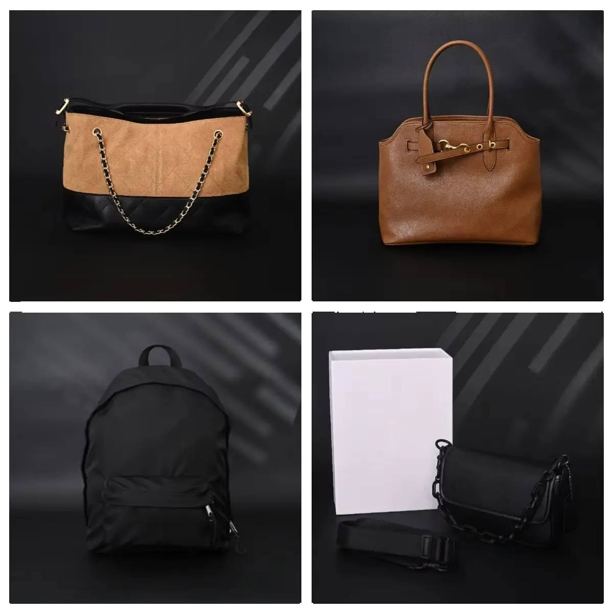 Vintage Bucket Crossbody Bag Adjustable Strap Solid Color Ladies Shoulder Purse Street Style