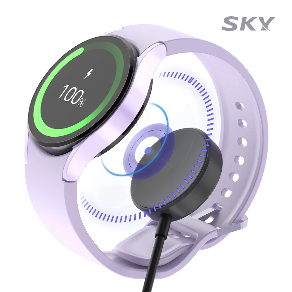 Sky Phil W23C Galaxy Watch compatible 2in1 simultaneously charging wire and wireless fast charger charging poison