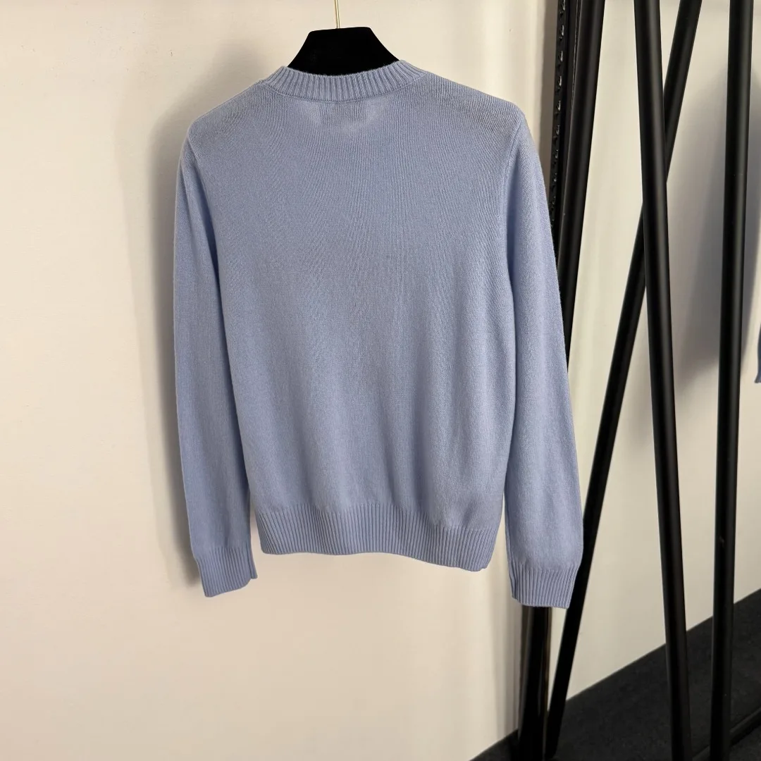 25 outono/inverno novo suéter de malha com gola redonda para mulheres, moderno e casual, estilo simples, suéter de manga comprida de malha