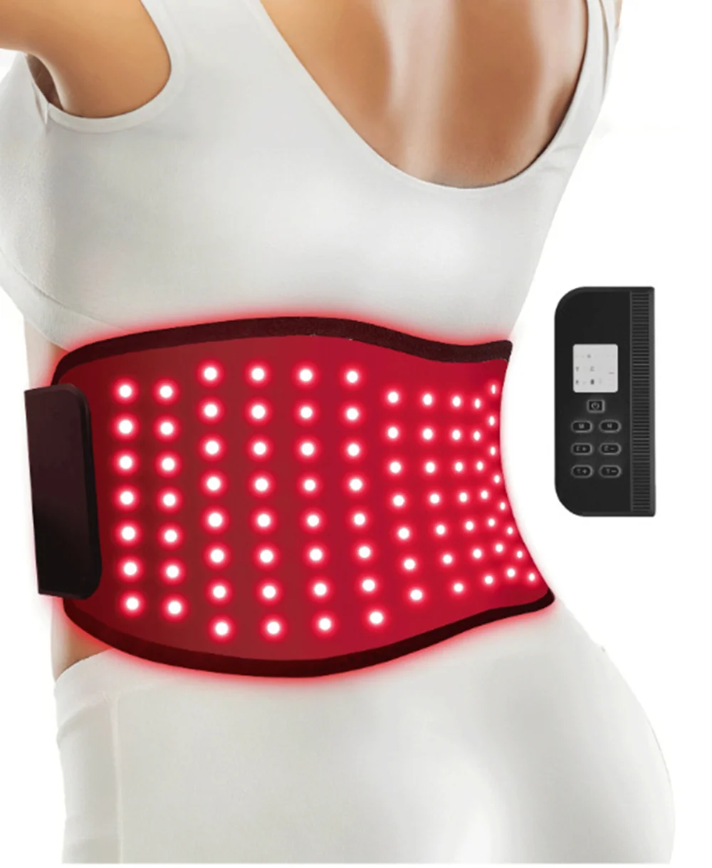 Intelligent LED Infrared Massage Belt - With Heated Waist Support Rechargeable To Relieve Back Pain Promote Blood Circulation