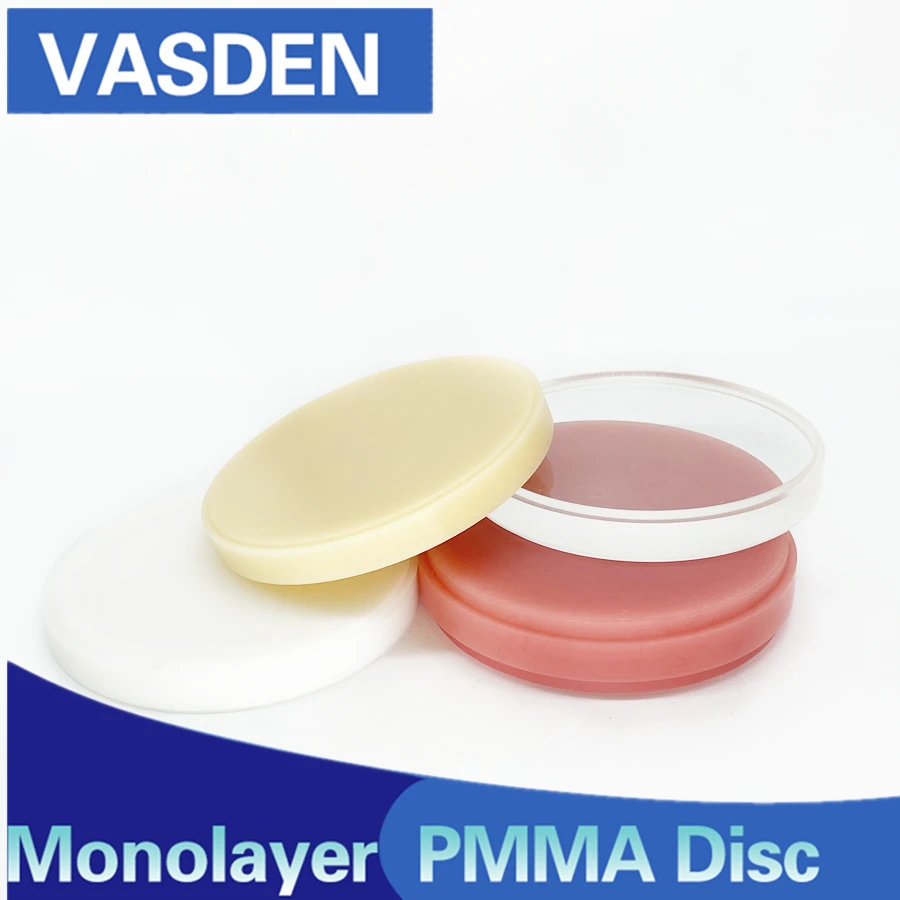 

3Pieces A1 A2 A3 Color 98mm Monolayer Denture PMMA Blocks Dental Lab Material Resin PMMA Blank CAD CAM Milling Disc