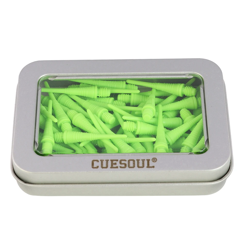 CUESOUL 100 Pieces Light Green Soft Tip Points for Soft Tip Darts