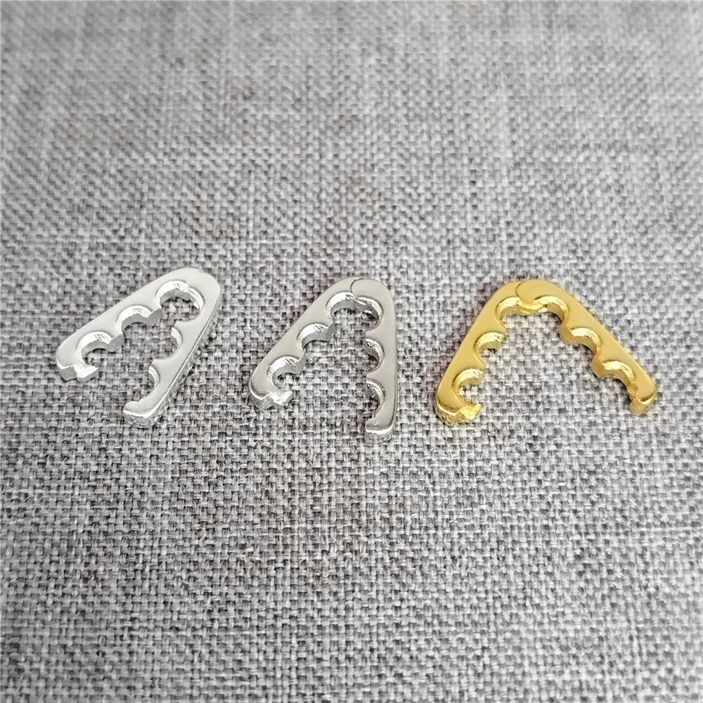 

2pcs of 925 Sterling Silver Clip On Clasps Gold Plated Detangler Pearl Clasp for Bracelet Necklace