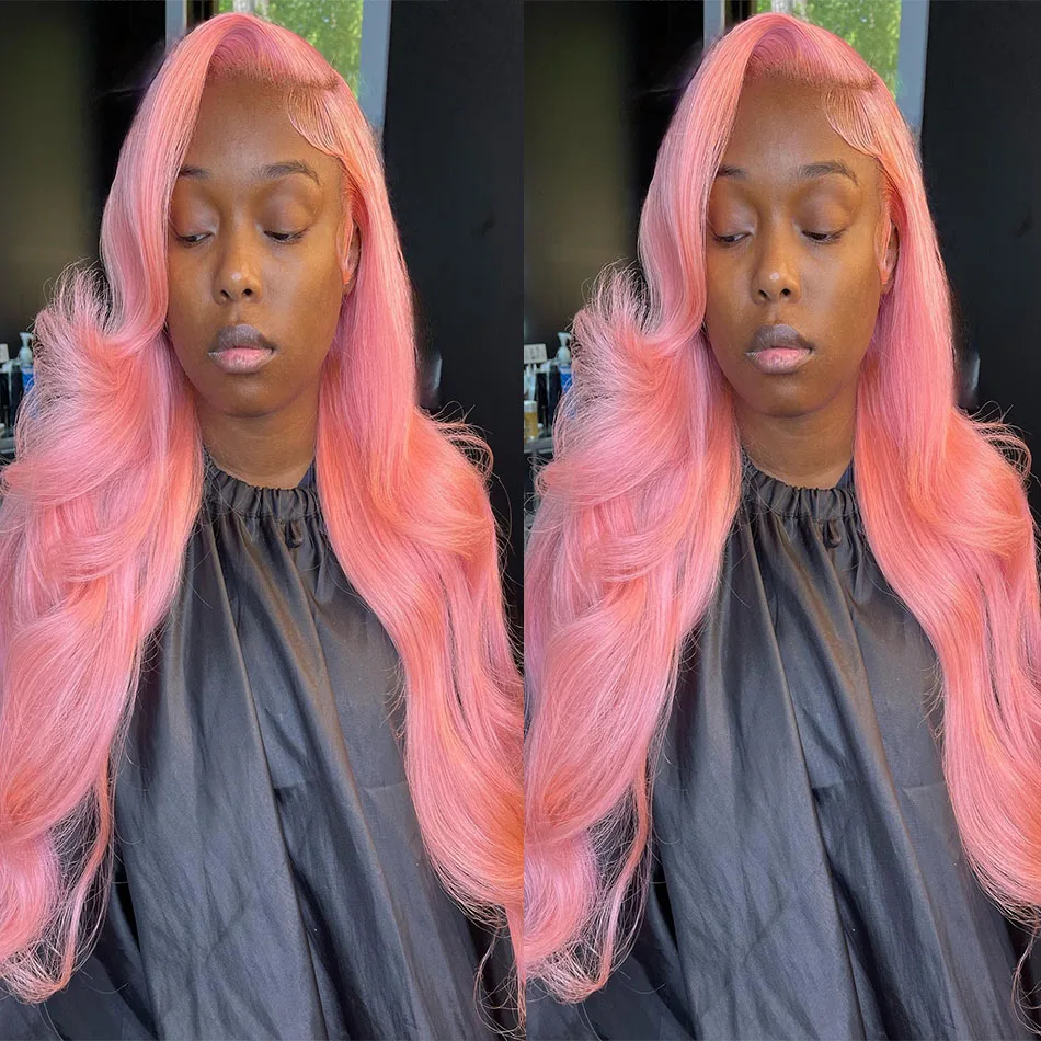 

﻿ 13x6 Colored Body Wave Lace Front Wigs Pink Wig Pink Lace Front Wig 30 Inch 13x4 Brazilian Hd Human Hair For Women Choice