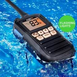 Marine Walkie Talkie VHF Boat Radio Floating Handheld Radio Waterproof IP-X7 Submersible 1W 3W Long-Range Communication KSUTP25