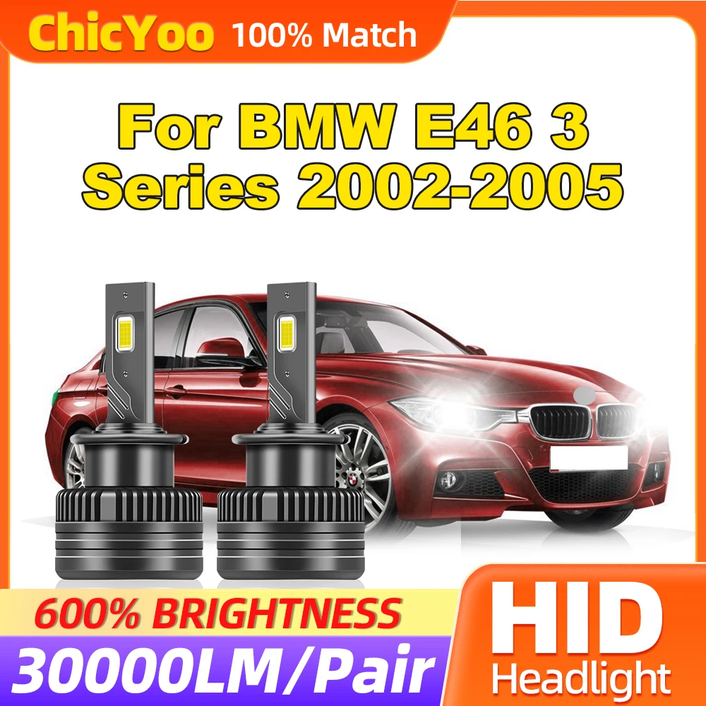 

120W HID Xenon Headlight Bulbs 30000LM Turbo Auto Headlamps 6000K White Xenon Lights For BMW E46 3 Series 2002 2003 2004 2005