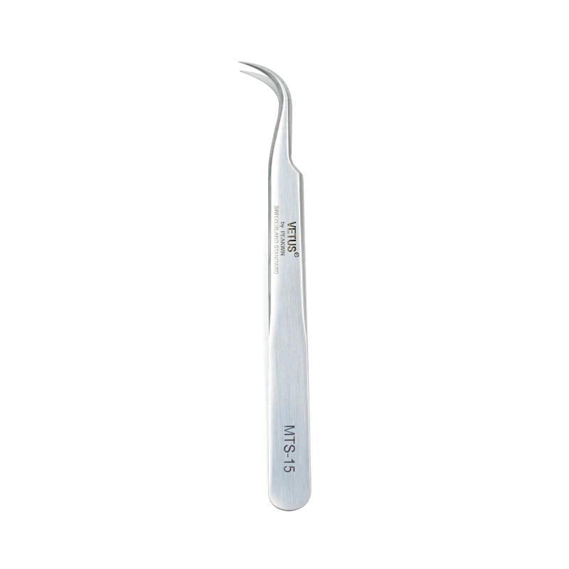 100 % VETUS Original Wimpernpinzette MTS-Serie, neuer Stil, antistatisch, ultrafeine Spitze, verbessert für 3D-6D-Wimpernverlängerungen ESD