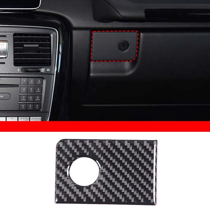 

For Mercedes Benz G Class W463 2013-2018 Soft Carbon Fiber Co-pilot Glove Storage Box Switch Trim Cover Sticker Car Accessories