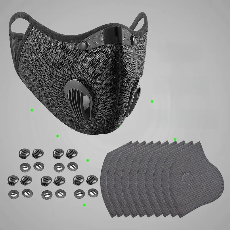 AliExpress NONE Cycling Face Mask Sport Washable Reusable with Filter Dust MaskSummer Facemask for men Bandana Actived Carbon Filters