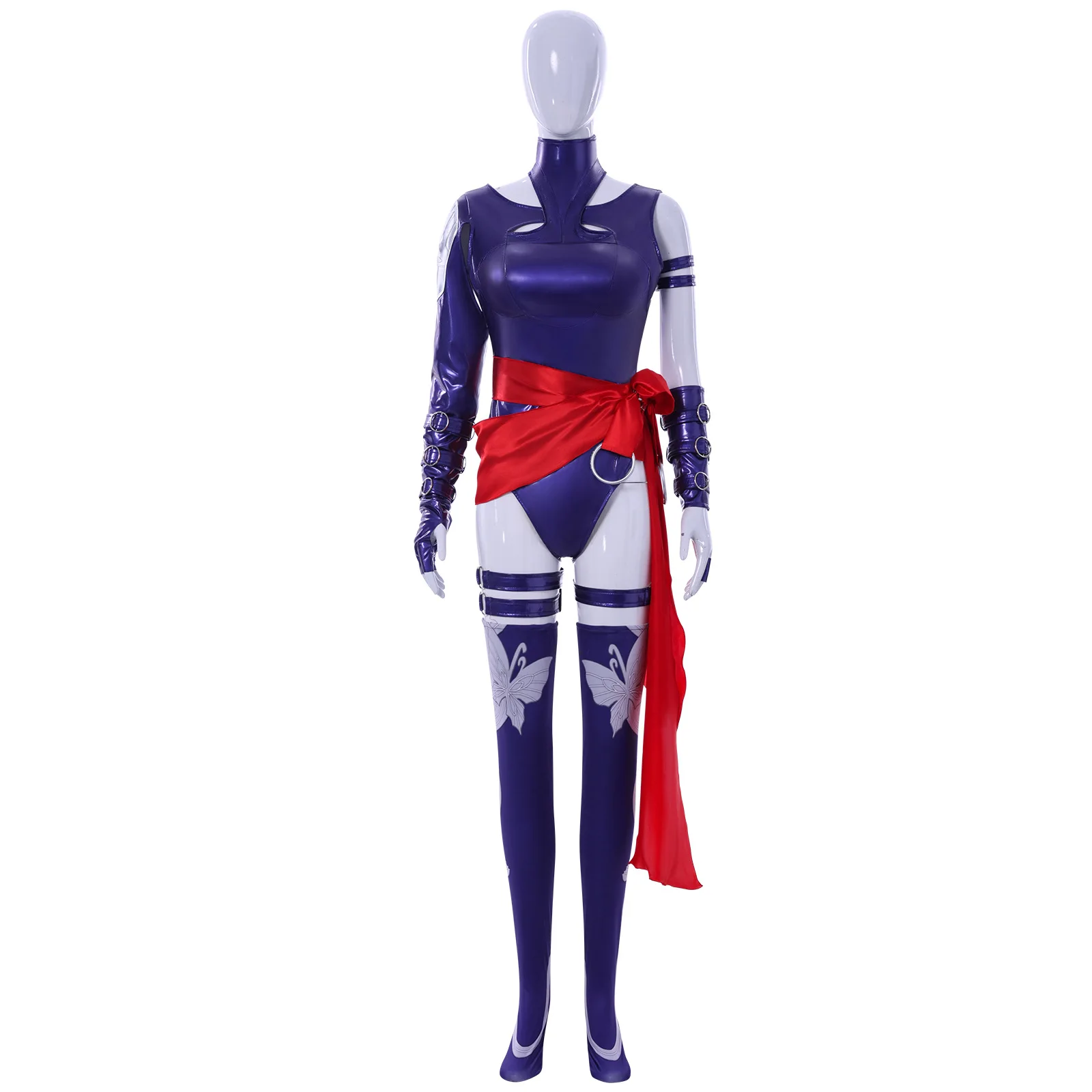 Psylocke Cosplay Costume  Sexy Purple Bodysuit Set Betsy Braddock Ninja Costume Halloween Party Superhero Outfit