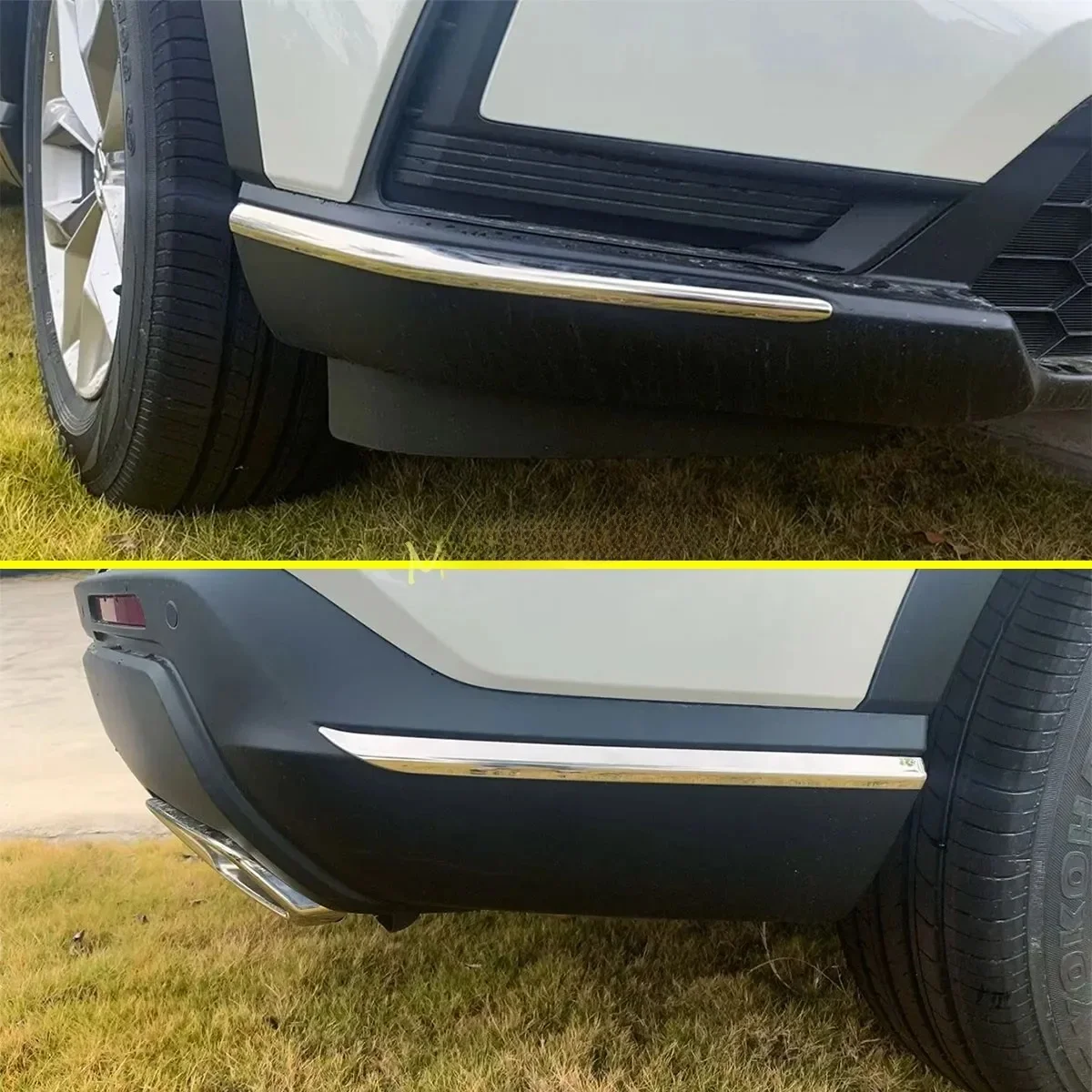 For Honda CR-V CRV 2023 2024  Front + Rear Bumper Moulding Protector Guard Stainless Steel Car Exterior Accessories 4Pcs