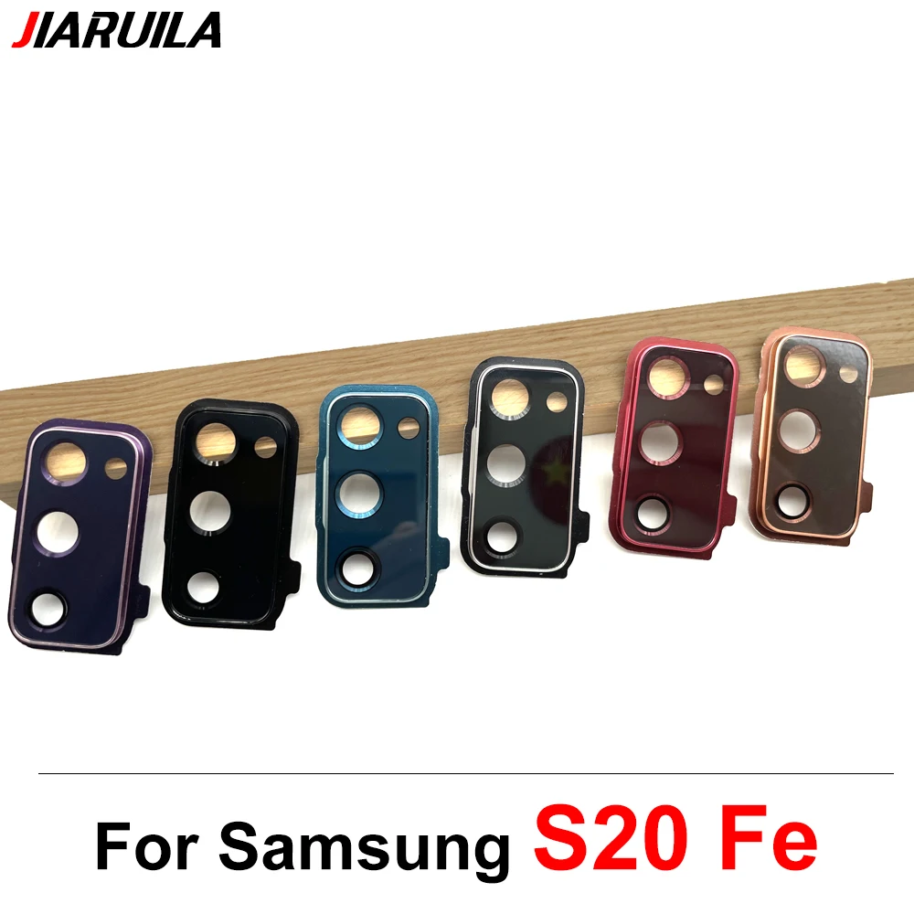 New Back Rear Camera Glass Lens Frame Holder Cover with Sticker For Samsung S20 Fe / S20 Ultra / S20 Plus / S20 Glass Lens Frame