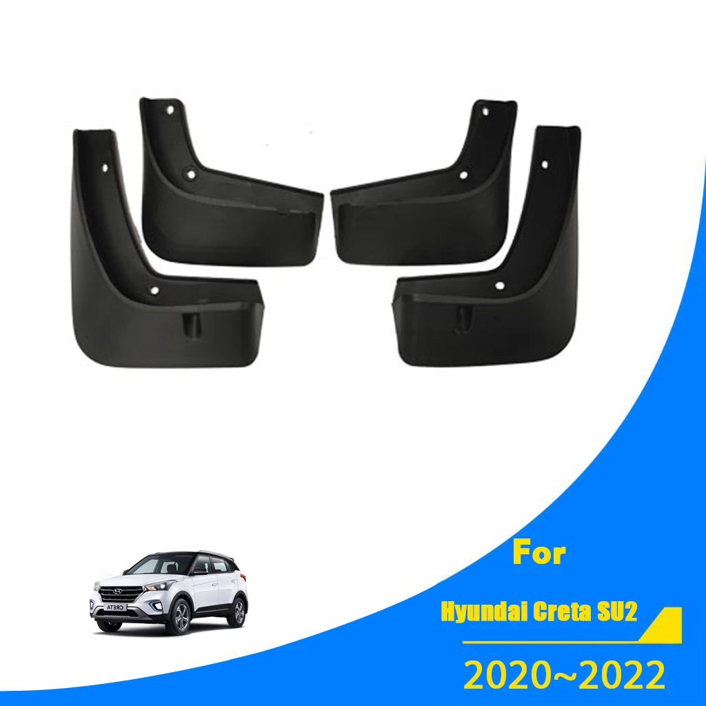 For Hyundai Creta SU2 2020~2022 Car Tire Fender Mud Flaps  Vauxhall Holden Perodua Road Guards Mudflap Mudguards Car Goods 2021