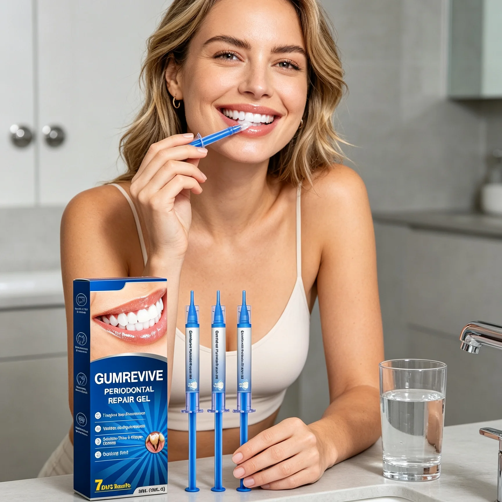 Oral Care Gel Gum Restoration Tartar Resistance Soothing Comfort Refreshing Oral Treatment Gel Travel‑friendly Syringe Design
