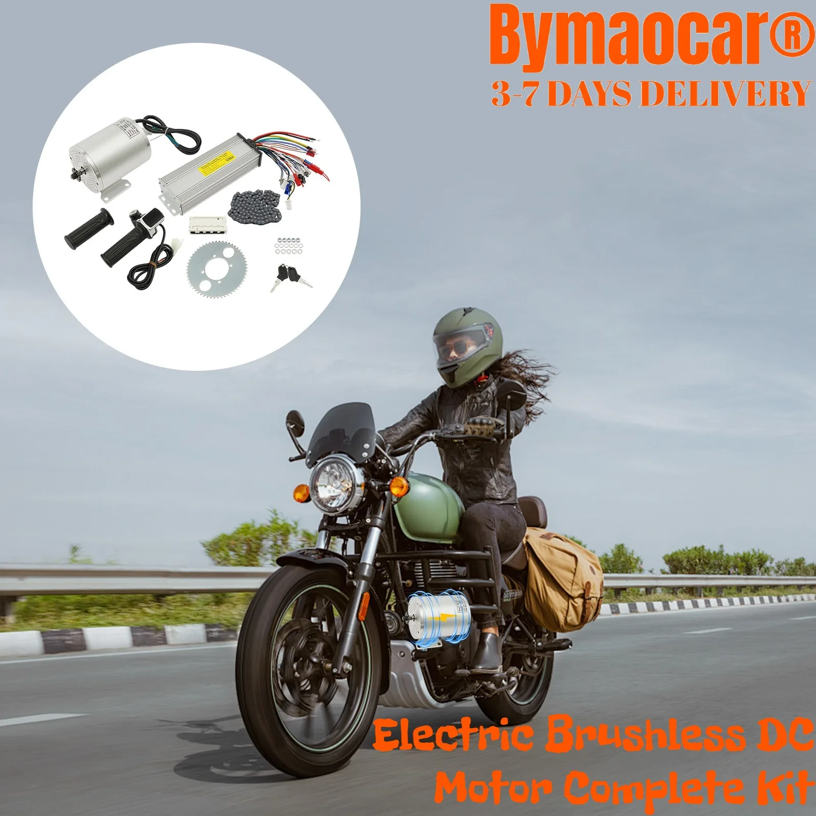 

48V 2000W Electric Bike Kit, Brushless Motor Kit, High Speed DC Motor,For Electric Scooters, Two-Wheeled Balance Vehicles