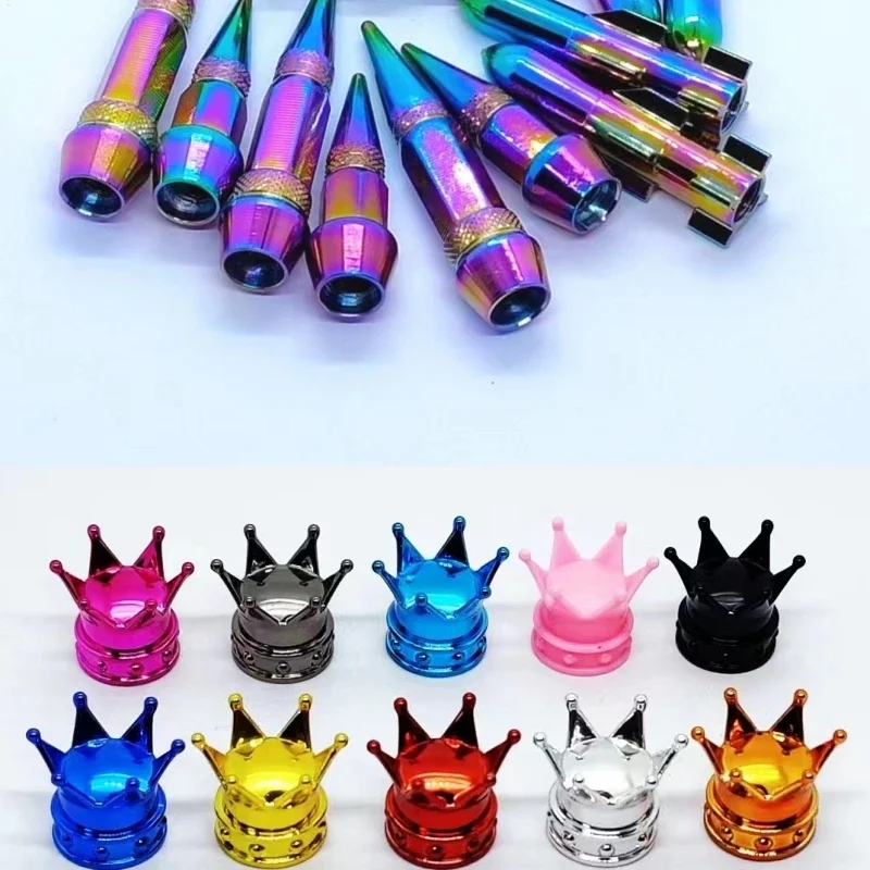 AliExpress NONE 4pcs Aluminum Or Plastic Car Motorcycle Bike Truck Wheel Tire Valve Dustproof Valve-cap Cover Rim Valve Stem Cap Tornasol color