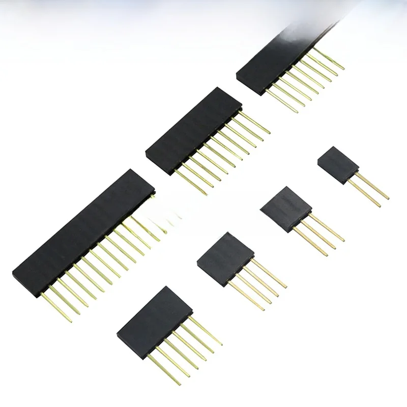 10 sztuk 2/3/4/6/8/10/15 Pin 2,54 mm Możliwość układania w stosy Długie nogi Femal Header dla Arduino Shield — zdjęcie 2