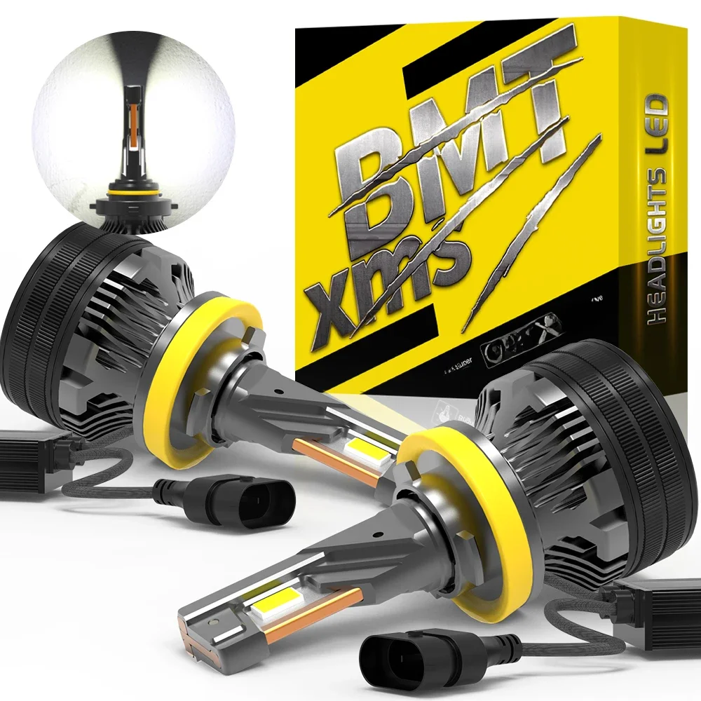 BMTxms 2 szt. Q7 6000K H1 H8 H11 HB3 9005 HB4 H4 H7 LED Reflektory Canbus do BMW E82 E87 F20 F31 F10 E46 E90 E91 E92 E93 1995-2017 — zdjęcie 2