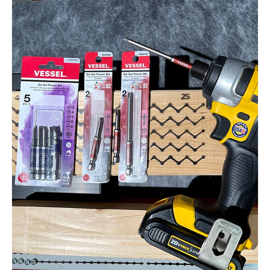 مجموعة لقم مفك مغناطيسي من VESSEL لمسامير فيليبس المشقوقة والعرافة ملحقات أدوات اليد ذات الرأس الواحد سلسلة GS35 #6