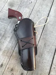 Medieval steampunk revólver coldre escondido arma titular cinto acessório para trajes de cowboy ocidental se encaixa 6-8 Polegada pistolas barril