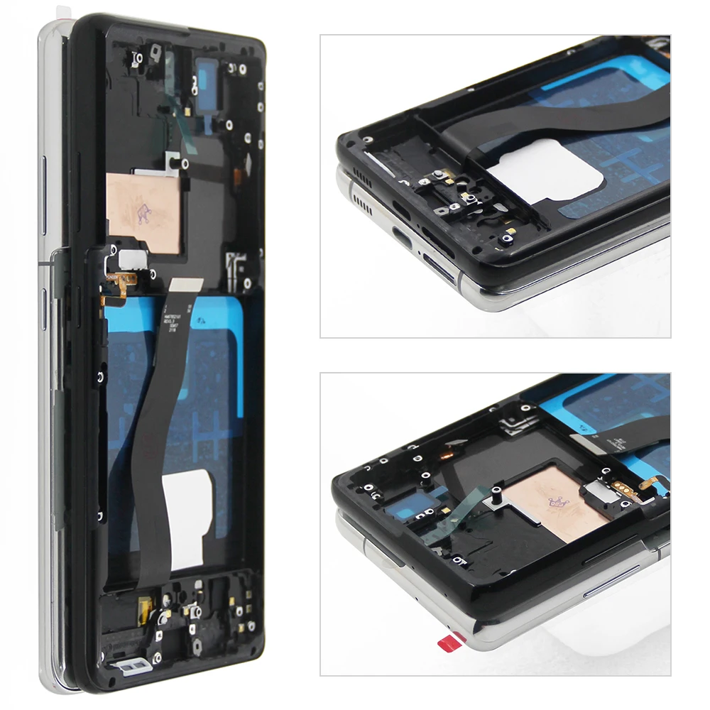 Imagem -05 - Tela de Toque Lcd com Impressões Digitais e Moldura Tela Amoled para Samsung Galaxy S21 Ultra 5g G998b G998b ds