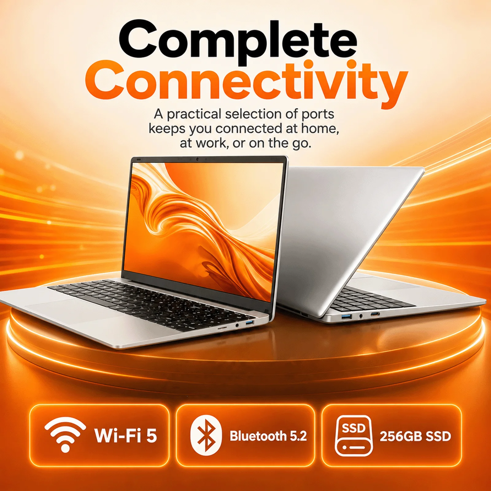 15.6 Inch Laptop Intel Celeron N3450 Quad Core,4GB/8GB RAM 128GB/256GB SSD DDR4, Full HD 1920x1080 IPS Display, Windows 11 Notebook, WiFi 5, HDMI, Webcam, Lightweight Computer for Study Office Business, France Stock Multi Language Keyboard Protective Fil