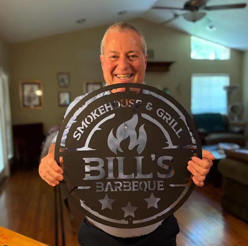 Personalized Metal Barbecue Wall Sign, Custom Grill Sign, Barbecue Sign for Outdoor, Large BBQ Sign, Barbecue Wall Art Decor
