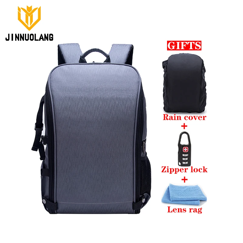 JINNUOLANG ขนาดใหญ่ความจุการถ่ายภาพกล้อง DSLR ไหล่กระเป๋า Rain Cover สำหรับ Canon Nikon Sony Mochila