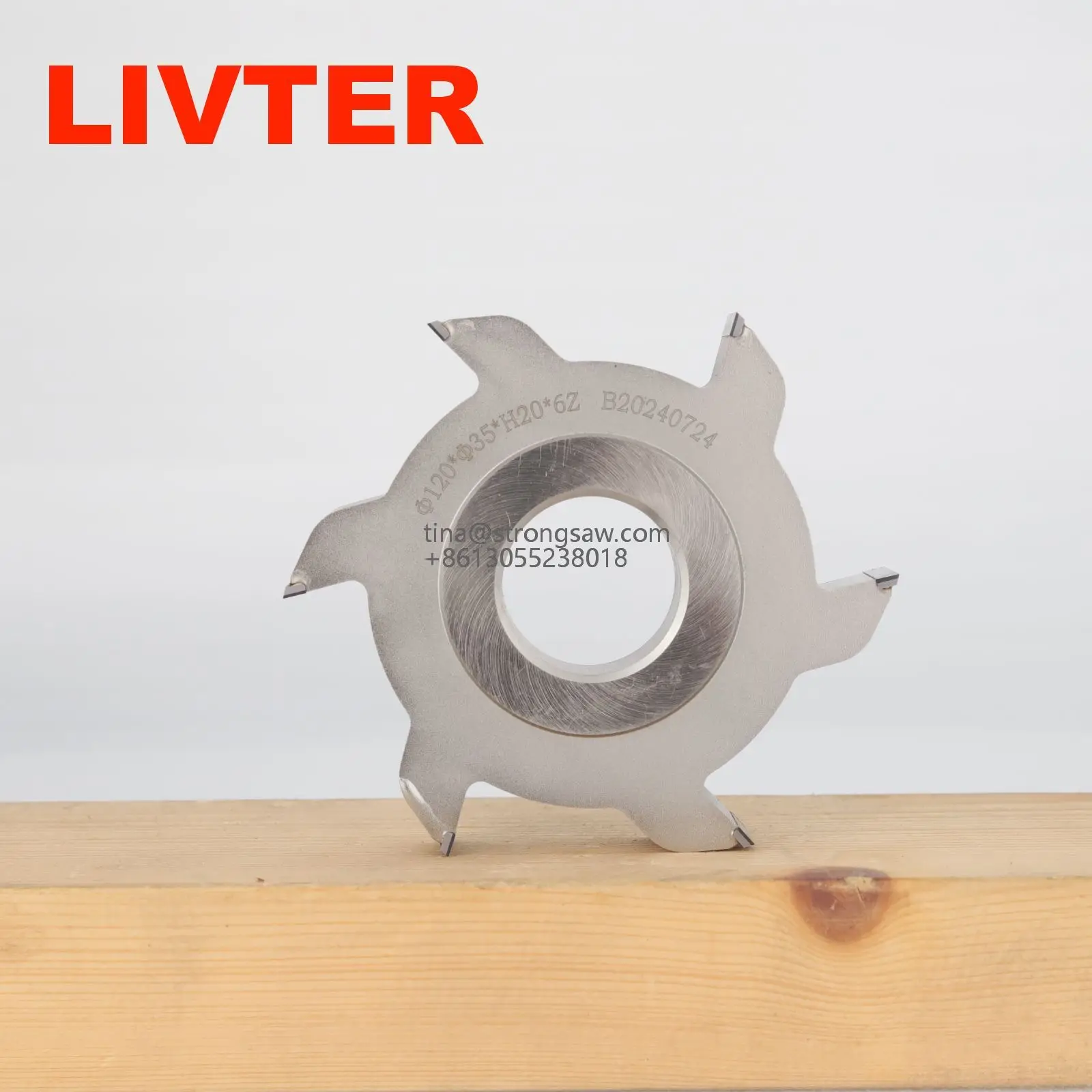 

LIVTER PCD Woodworking Tool 120mm Outside Diameter Diamond Material CNC Trimming Cutter