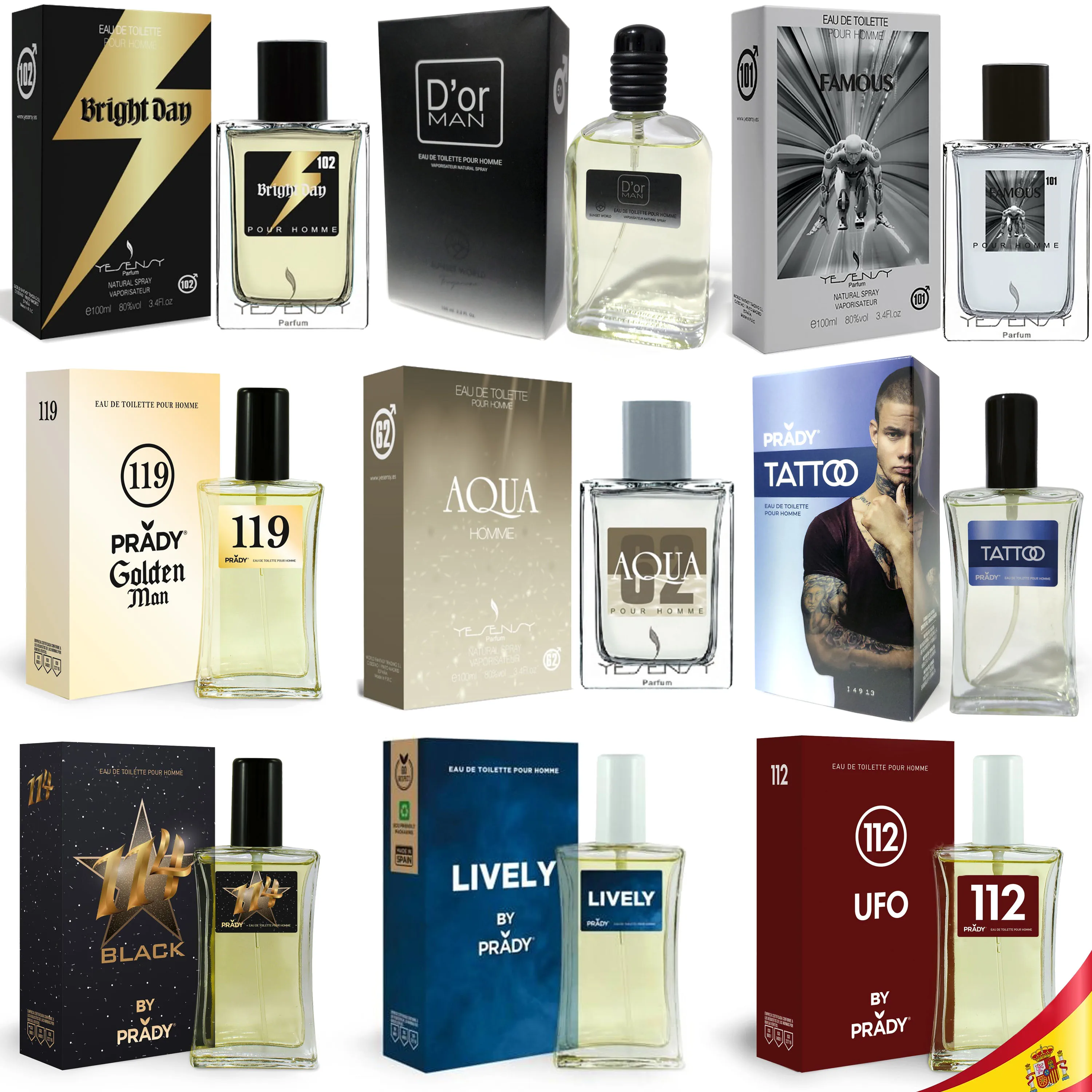 Colonia para Hombre 100ml Agua Eau de Toilette Fragancias Masculinas con Materias Primas de Muy Alta Calidad y DERMATOLÓGICAMENTE Testadas Recuerdan a Perfumes de Mayor Prestigio Equivalentes Nuevos Aromas 08 2023