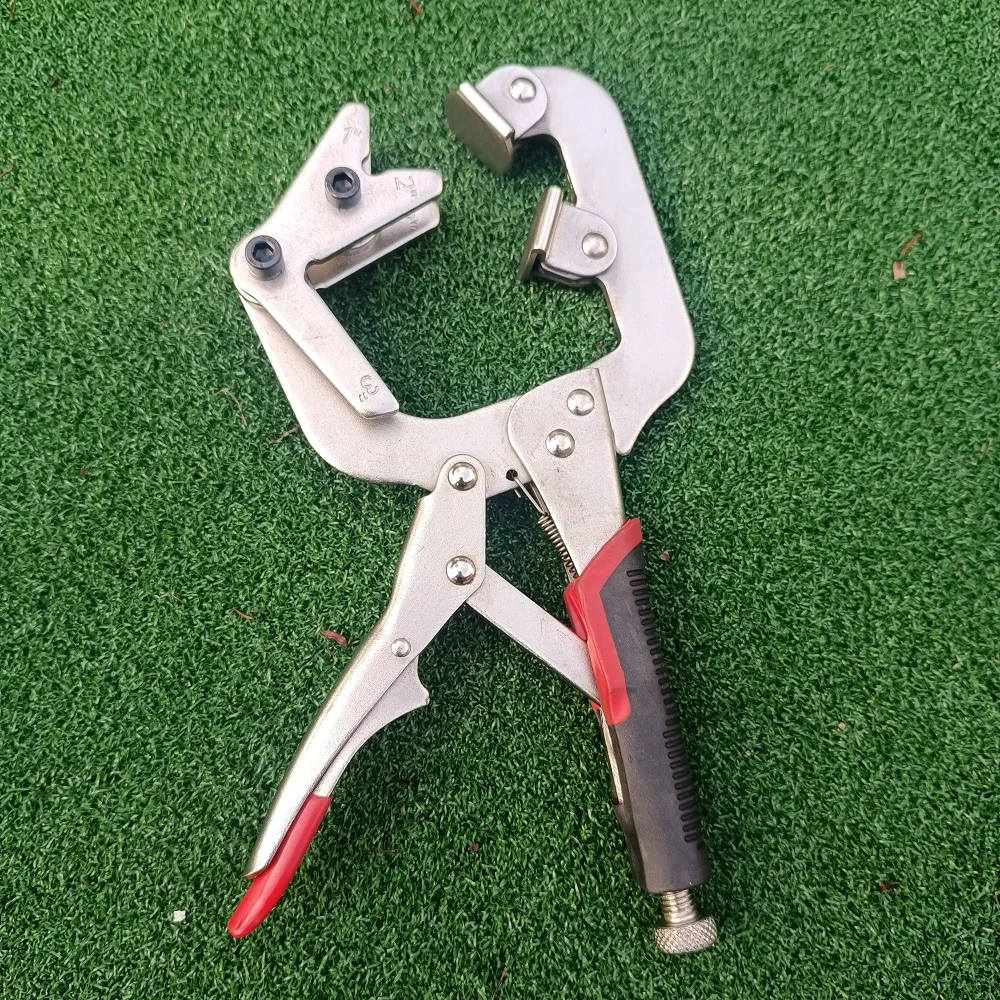 

10 Inch C Clamp Locking Pliers Non Slip Handle 1in-2in 2in-3in 270° Rotation Labor Saving Welding Clamp for Square Round Pipes