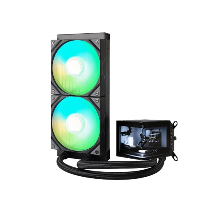 TRYX PANORAMA-enfriador de agua 3D 280 ARGB, negro