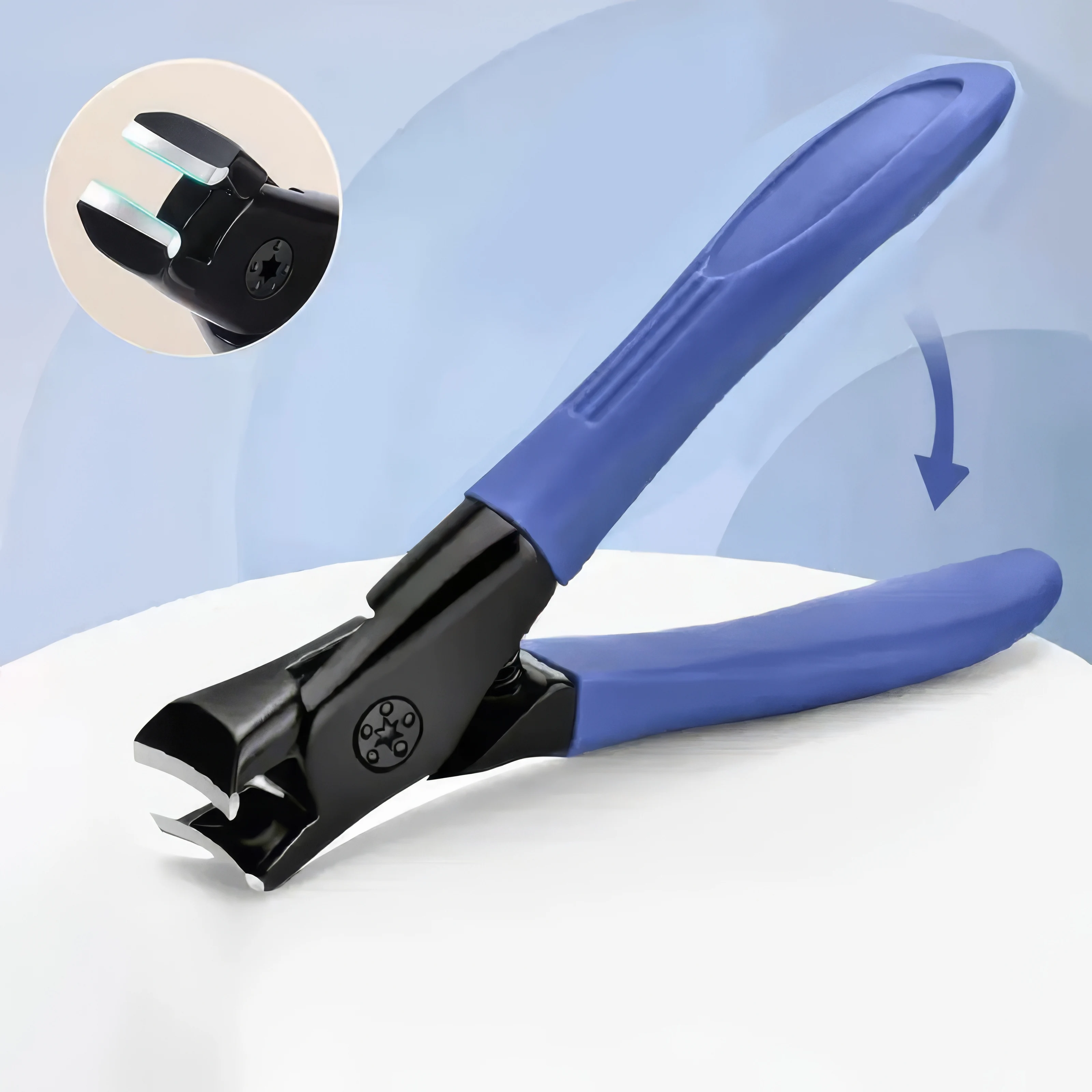 

1 Piece of Blue Nail Clipper, Anti Slip Handle, Quick Cutting, Comfortable Grip, Suitable for Adult and Household Use