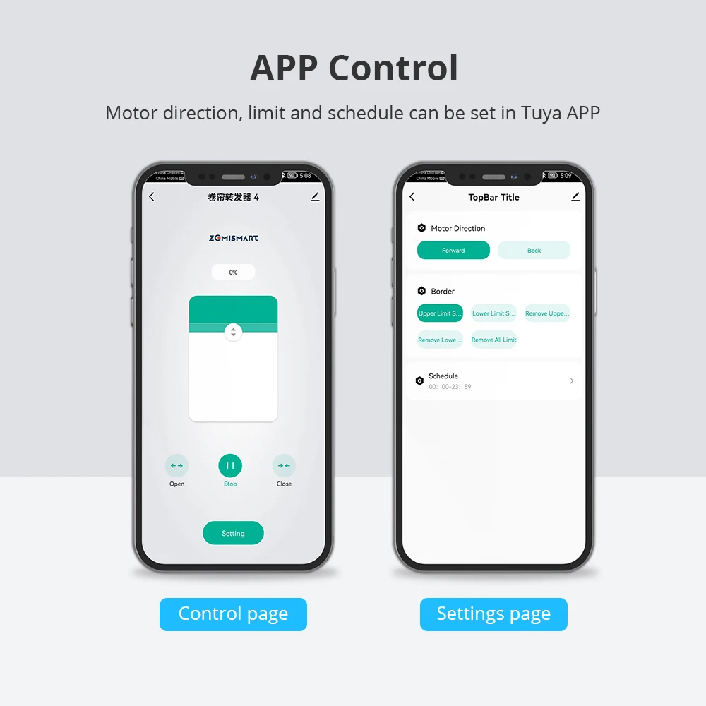 Zemismart WiFi Электрический мотор для роликовых штор для трубки 17 мм, 25 мм, 28 мм, встроенный аккумулятор, работает с Tuya Alexa Google Home Alice Voice
