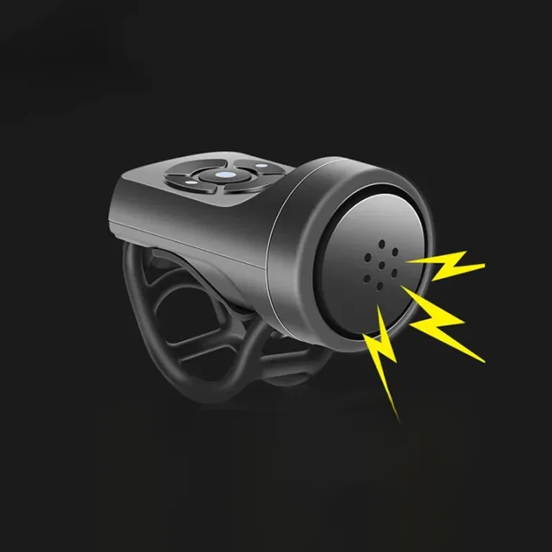 AliExpress NONE USB Rechargeable Bicycle Electric Bell Motorcycle Horn 4 Modes Mountain Bike Bell Cycling Anti-theft Alarm Horn Bike Accessories