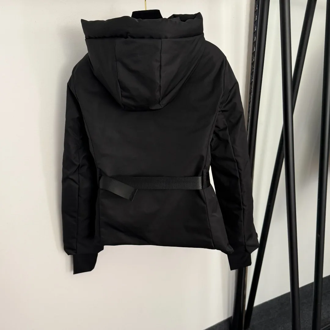 

25 autumn/winter new women's versatile high-quality hooded solid color with lace up fashionable jacket