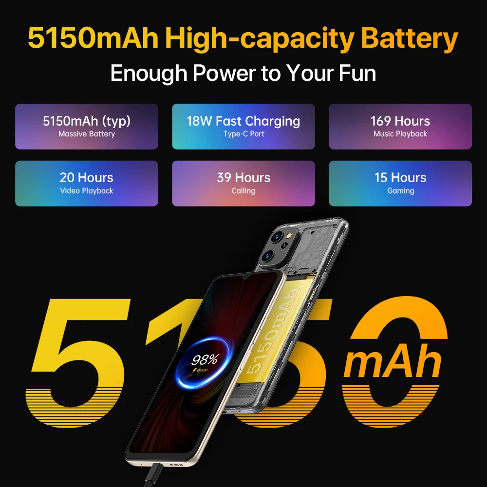 Imagem -04 - Smartphone 5g Android 12 Processador Dimensity 700 Display de 67 8gb 128gb Câmera Tripla de 48mp 5150mah 18w Umidigi-f3