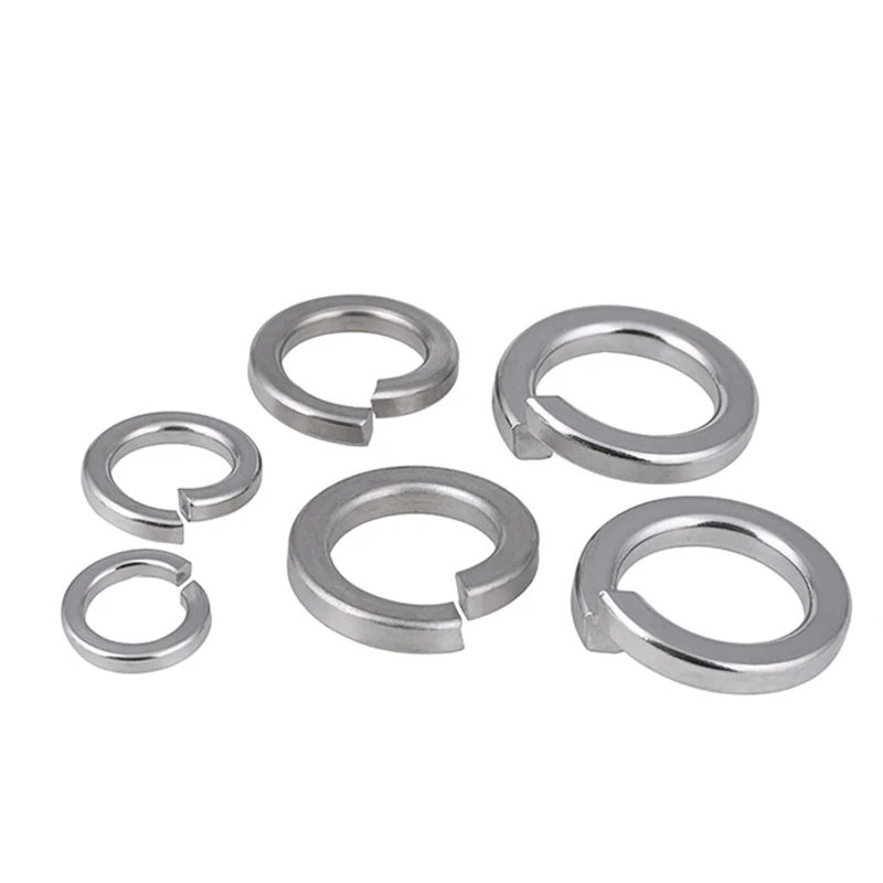 5-50 Con M1.6-M30 304/316/201 Lò Xo Thép Không Gỉ Chia Khóa Máy Giặt Co Giãn Gioăng Đệm Dày Kim Loại Tròn Mùa Xuân máy Giặt