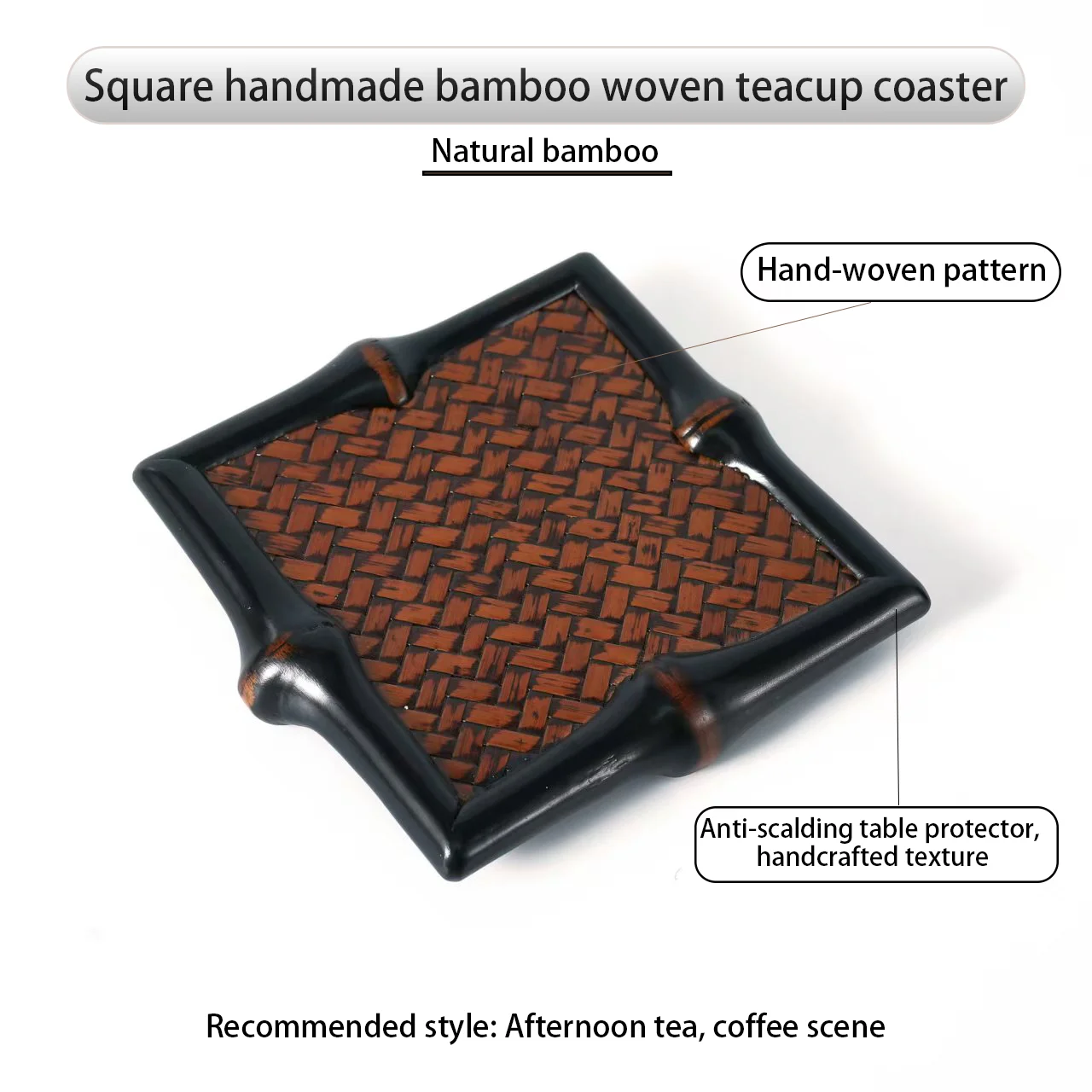 

Подставки для чайных чашек из бамбука. Квадрат. Винтажный. Дзен-стиль. Декор для дома. Настольный аксессуар. Кухонная утварь. Декор для дома. Мебель для дома.