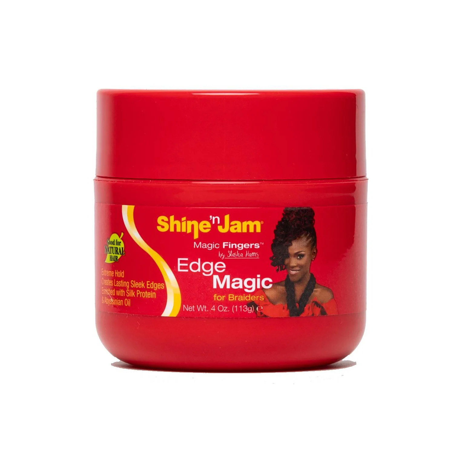 2Pack Deal Ampro Shine 'n Jam Magic Fingers Edge Magic for Braiders 4oz - Strong Hold, Tames Flyaways, Perfect for Braiding