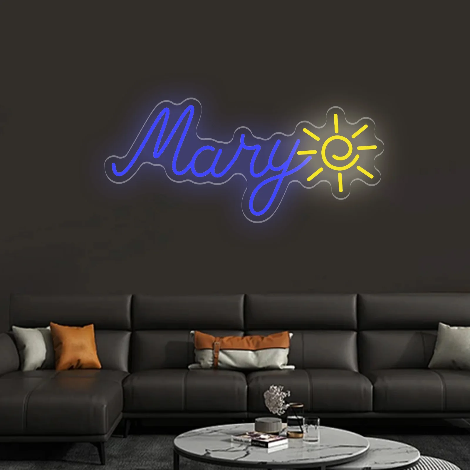 Custom Neon with Name&Sun Sign, Door&Wall Mounted Decor for Club/Yard/Party/Holiday/Store&Other Occasions, Room Decor Home Decor view 4