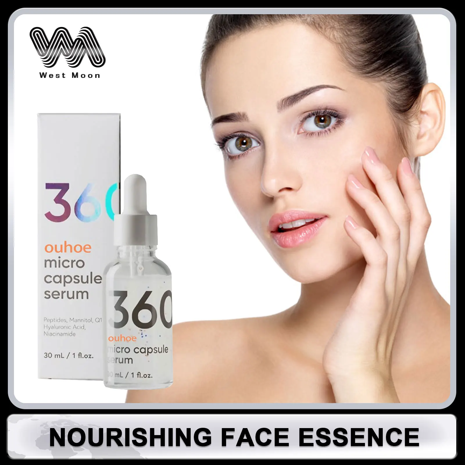 Hyaluronic Acid Serum Moisturizing Skin Nourishing Oil Control Anti-Puffiness Shrinking Pores Skin Care Brightening Facial Serum