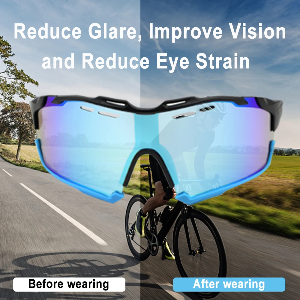 Photochromic Sunglasses Men\'s Women Sports Cycling Glasses Road Running Goggles MTB Bike Bicycle Mtb Eyewear For Driving