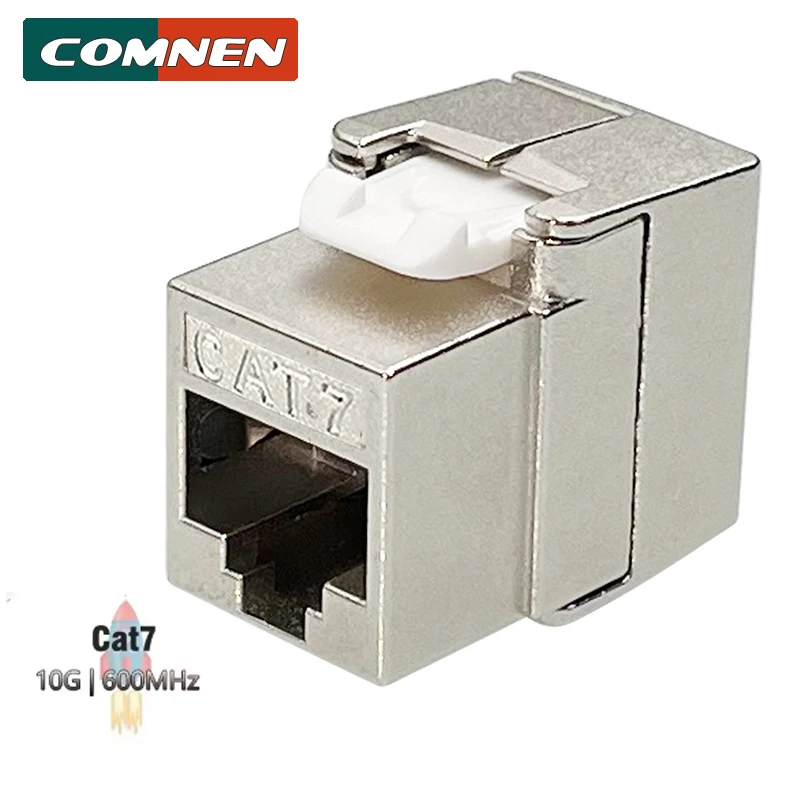 

COMNENCat6a Cat7 Keystone Jack Cat7 RJ45 STP Tool-Less Zinc Alloy Jacks Adapter Coupler Network Install Cable Rack