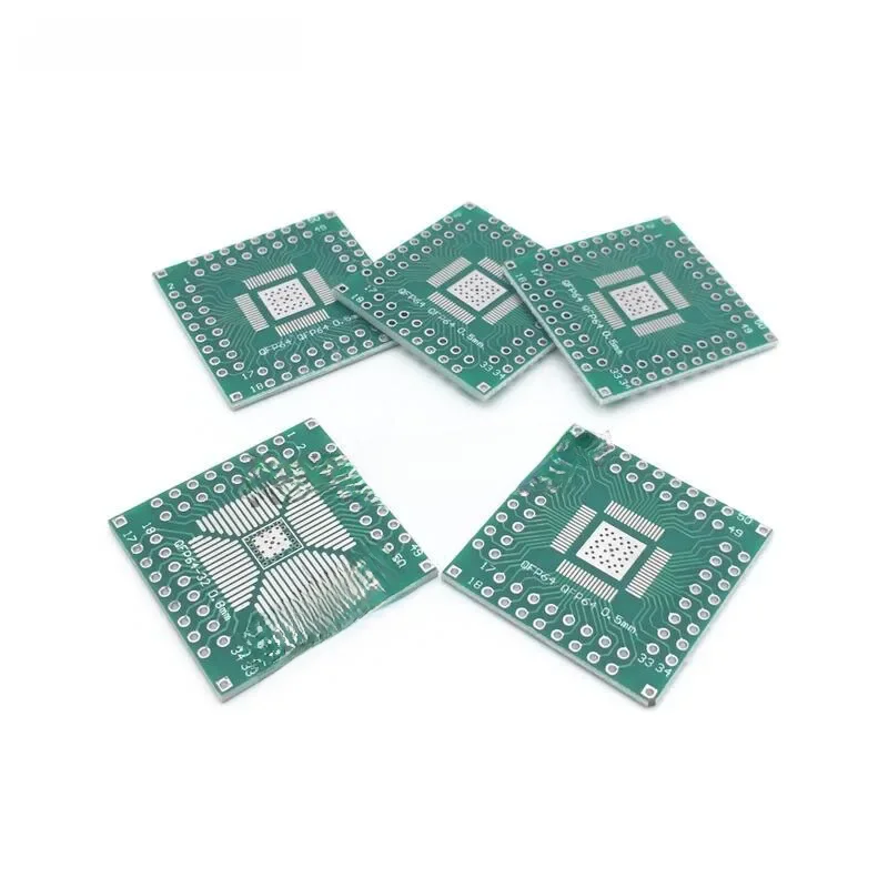 5 szt. QFP 32 40 48 56 64 Adapter SMT do DIP64 Płytka PCB Płyta konwertera 0,5/0,8 mm — zdjęcie 2