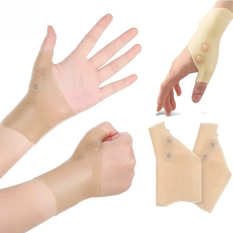 Gant de soutien de poignet magnétique, attelle de pouce en Silicone étanche pour entorse/tendinite/canal carpien/douleur articulaire des mains/arthrite