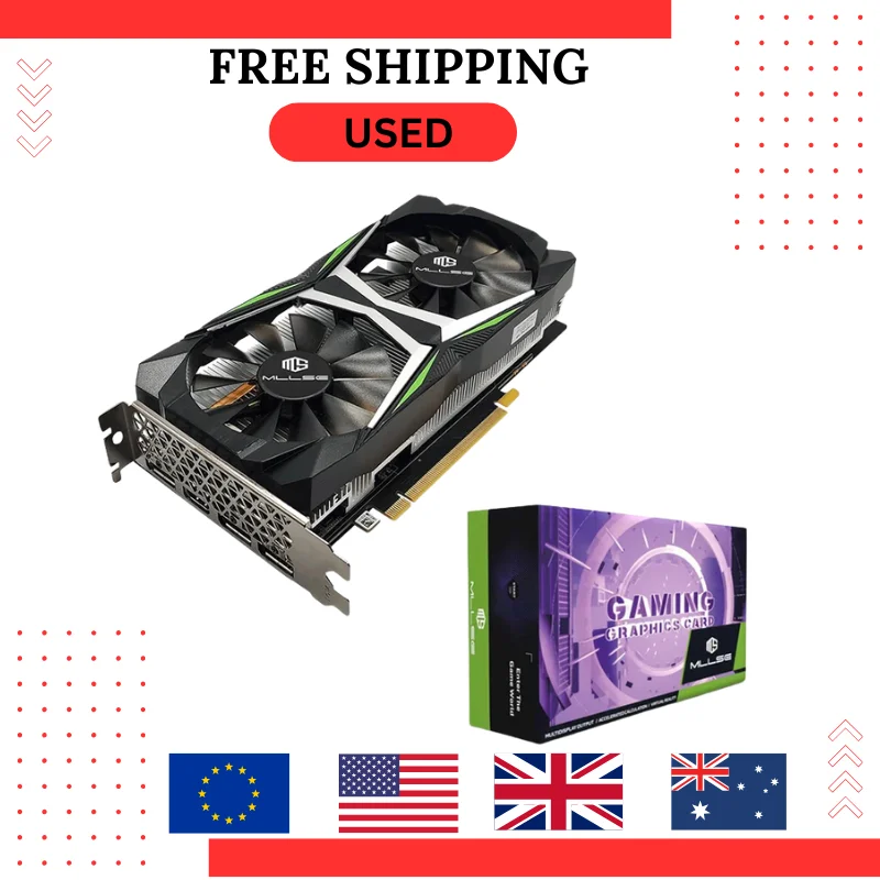 Usado 2023 mllse placa de vídeo nvidia geforce rtx 2060 super 8gb placa gráfica gddr6 256 bits gpu desktops jogos Виде®ка
