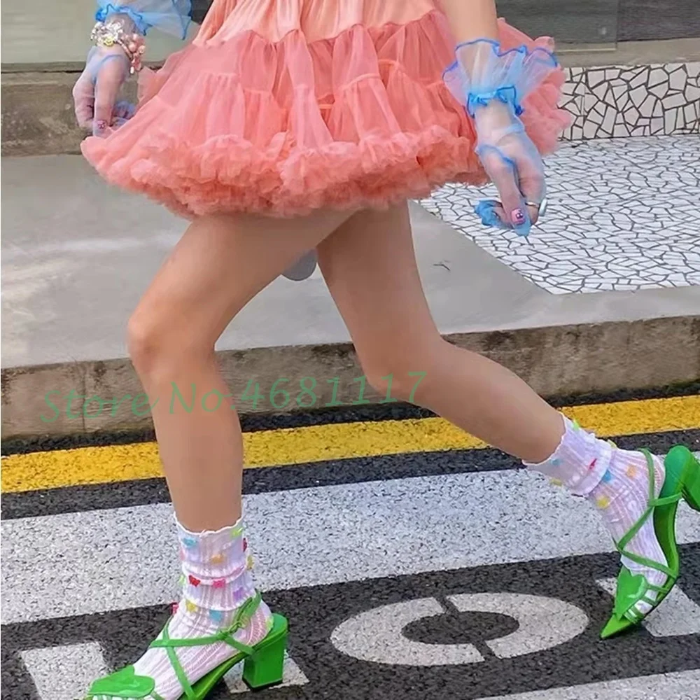 Pointy Toe Heart High Heels Sandals Women Chic Cross Strap Summer Roman Block Heel Sandals Sexy Patent Leather Shiny Party Shoes image 3